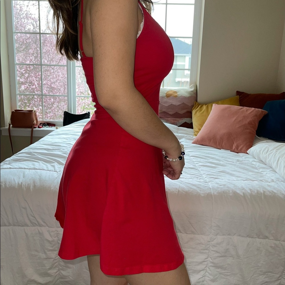 red dress